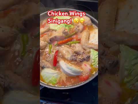 Dinner for toning! Air fried chicken wings sinigang! #filipinofood #chickenwings #wingsrecipe