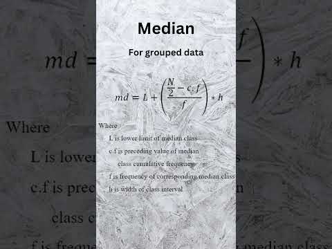 Median - Measures of central tendency (Grouped Data) #median #statistics