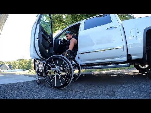 Wheelchair Beginners - How to Transfer into Pickup & Haul a Sports Chair