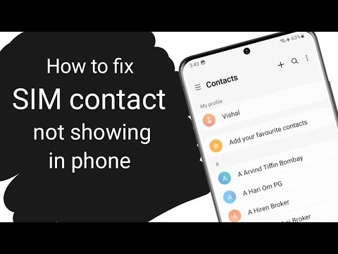 How to Fix sim contact not showing in phone