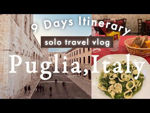 Puglia Italy Travel 🇮🇹Itinerary, guide🇮🇹Bari,Matera,Alberobello,Monopoli,Solo trip vlog, 4K