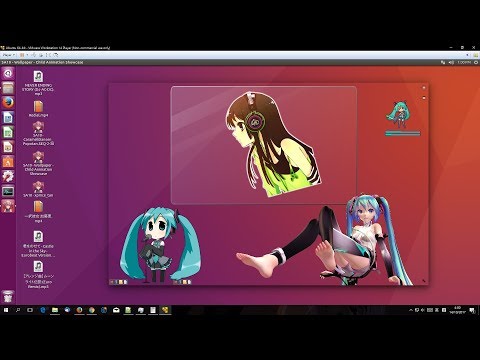 3D Miku and Anime gadgets on Linux!? (powered by System Animator 10.7)