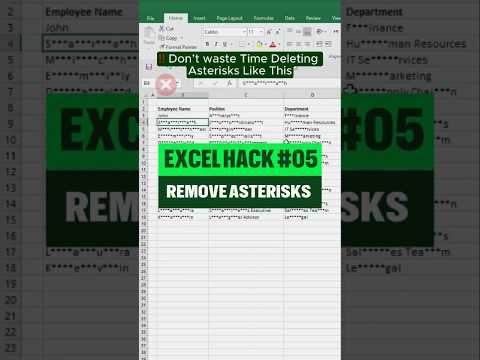 Asterisk REMOVAL in 5 Minutes or Less in Excel #shorts #exceltips #exceltricks