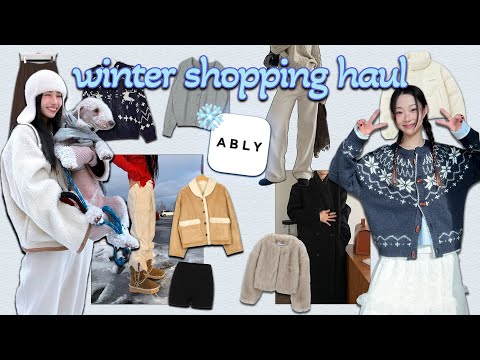 에이블리 쇼핑몰&디자이너 브랜드 겨울코디 haul∗⋰⩫☃️ |겨울아우터∙폭닥니트∙코디팁