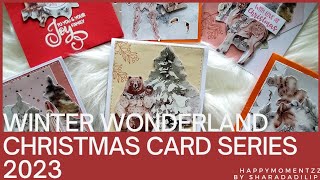 Winter Wonderland Christmas cards holidayseries 2023 with decotimecrafts paper craft set