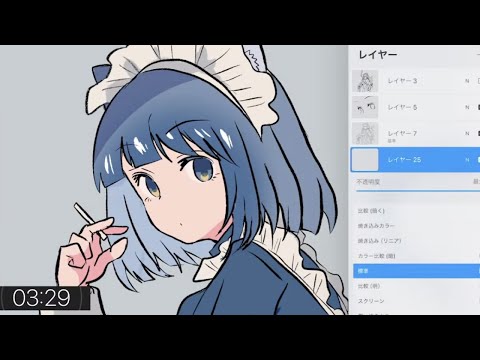 【ワンドロ配信】創作女の子を描く。