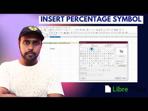 How to insert percentage symbol on libreoffice calc  | insert percentage symbol libreoffice calc