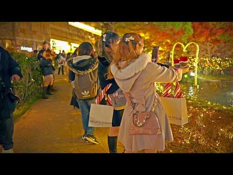 東京ミッドタウン～六本木ヒルズ Xmas / Night walk from Tokyo Midtown to Roppongi Hills, Tokyo, Ambient (Dec 5, 2024)