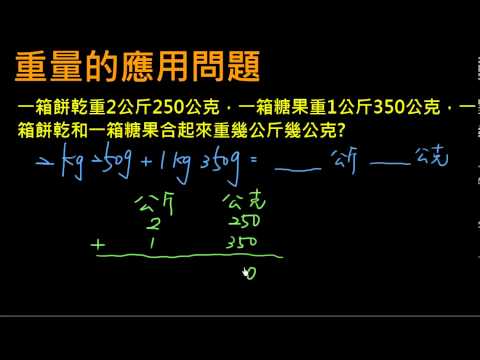 小三重量5 重量的應用問題1