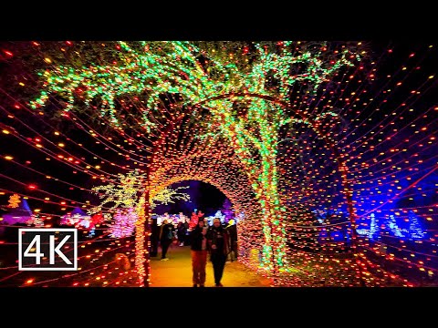 [4K] 🎄Christmas Lights - One Million Lights at Redding Garden of Lights - California