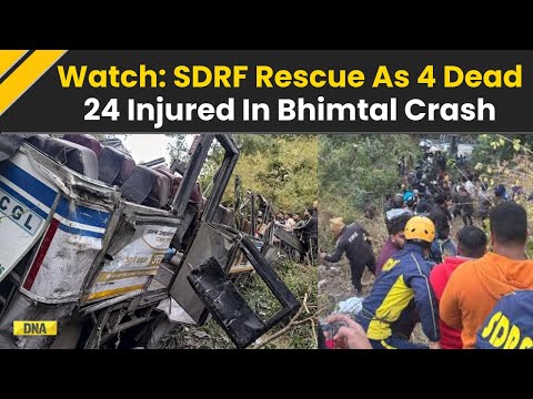 Nainital Road Accident: SDRF Rescues At Bhimtal Bus Crash Site | Bhimtal Road Accident