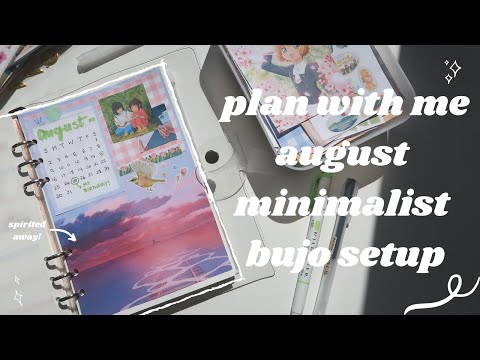 🌸 plan with me | august 2020 bullet journal setup in my 6 ring binder