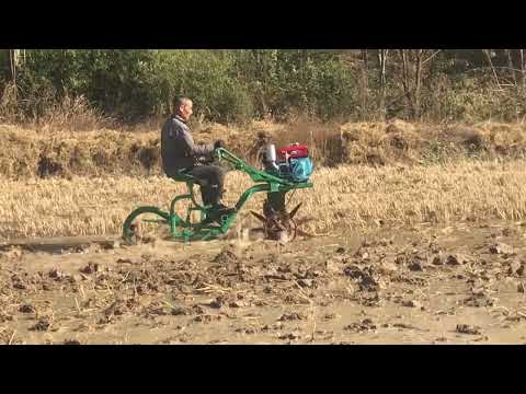 Very easy to use single-wheel paddy field cultivator / weeder / paddy field loose mud tractor