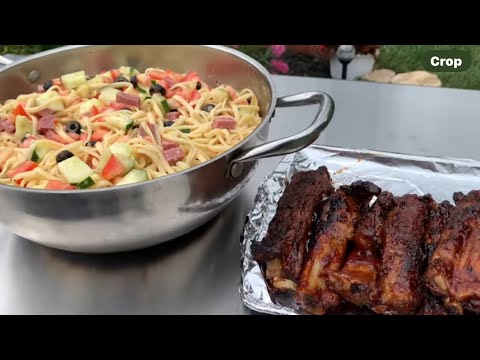 Mouthwatering Pasta Salad And Rib Dinner