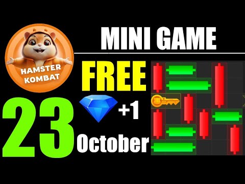 23 October 💎 Hamster kombat Mini-Game (Puzzle Solved) Slow Step by Step #minigame #hamsterkombat