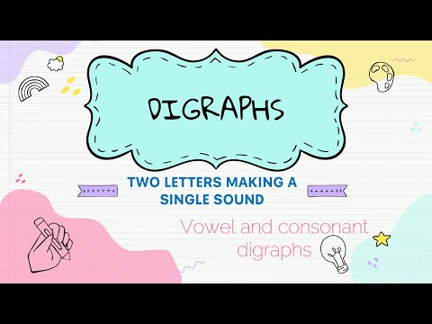 Vowel and consonant digraphs | two letters with one sound | rules | animated examples for kids