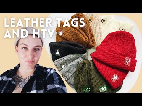 How to Make LEATHER TAGS for BEANIES and Hats with CRICUT Explore Air 2