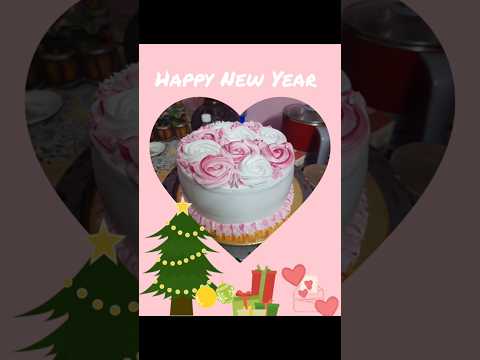 Happy New year guys 🌸💕#newyear #cake #cakedecoration #cakedesign