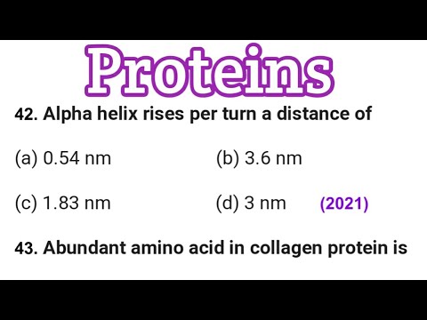 Proteins MCQ || Biochemistry || Most Important Questions for NEET 2023 || Part 2