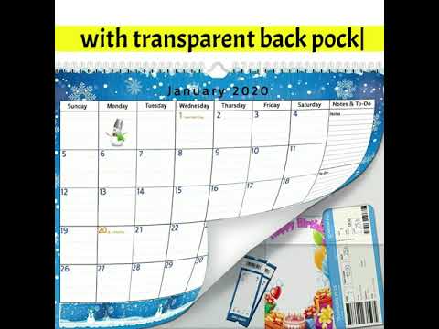 Jan 2020 – Jul 2021 Monthly Wall Calendar With Pocket