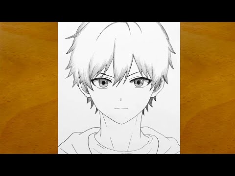 How to draw an anime boy step by step || Easy anime sketch tutorial for beginners || Anime drawing