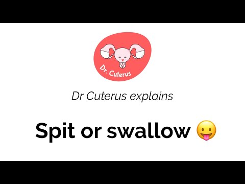 Spit vs swallow - Cum and watch Dr Cuterus explain 😁 #shorts #YoutubePartner