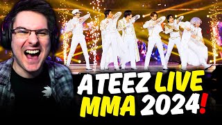 THE MOST INSANE ATEEZ PERFORMANCE EVER?! - ATEEZ 'Work + Ice On My Teeth' (MMA 2024) LIVE REACTION