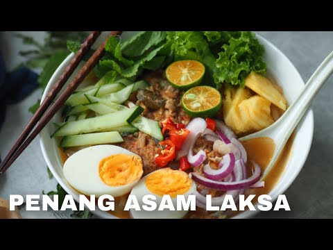 Penang Asam Laksa Recipe | Easy 4-Steps Authentic Laksa