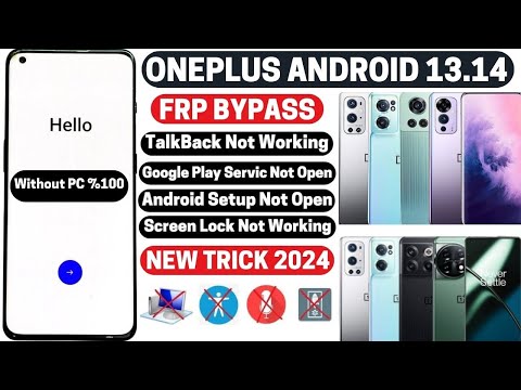 All OnePlus FRP Bypass New Trick 2024 TalkBack/Reset Option Not Working Android 13/14  (Without PC)