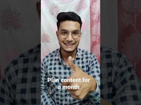 Plan content for a month for Instagram