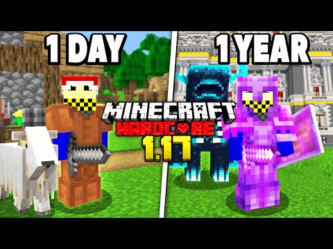 I Survived 1 YEAR ALONE in 1.17 Minecraft Hardcore...