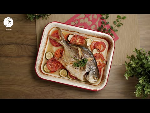 義式蒸烤魚｜ Italian Baked Fish ｜ 新式年菜｜Cooking ASMR