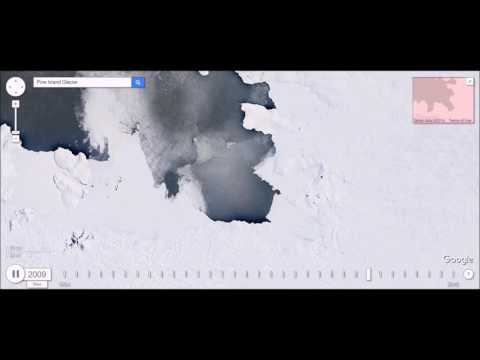 Pine Island Glacier, Antarctica Retreating Time Lapse