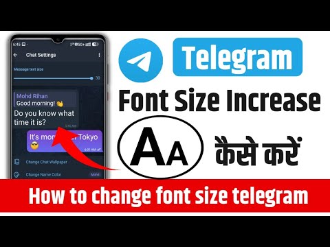 Telegram me Font size kaise bada kare | How to change font size in telegram || Increase font size