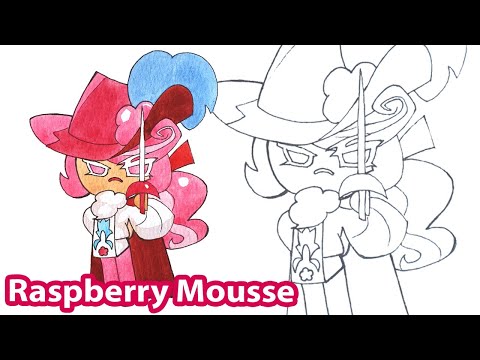 How to draw Raspberry Mousse Cookie | Cookie Run Kingdom