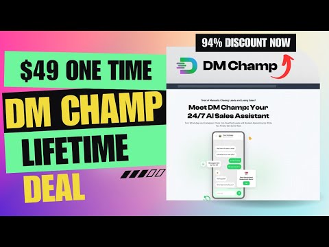 ❇️🔥❇️DM Champ Lifetime Deal | Boost Sales Without Breaking a Sweat | $49 Lifetime Deal | 94% Off Now