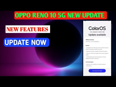 OPPO RENO 10 5G NEW UPDATE #opporeno105g