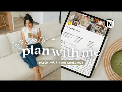 Plan with me for 2023 in Notion | Digital Planning & Goal Setting 💫 Align Your Year Challenge