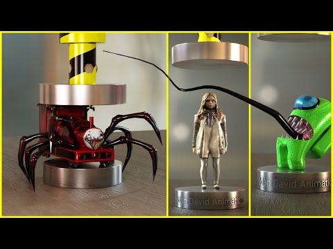 the SCARIEST Villains of all time get DESTROYED by HYDRAULIC PRESS! 😁