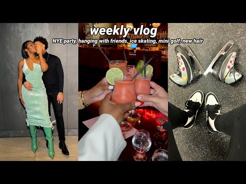 WEEKLY VLOG | NEW YEARS TURN UP + ICE SKATING + PARTYING WITH FRIENDS + BLACK OWNED BRANDS UNBOXING