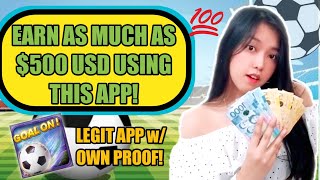 GOGOAL APP 2022 REVIEW! | KUMITA NG ₱500 PESOS SA PAGLALARO NG GAMES! | W/PAYMENT PROOF 100% LEGIT!