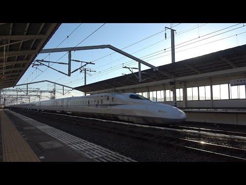 [先頭車から異音!?] N700系新幹線 新倉敷駅通過