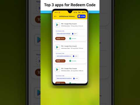 Top 3 Apps for Redeem Code | Free Redeem Code App | Free Redeem Code #shorts