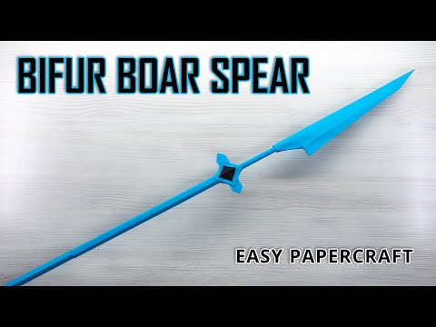 How to Make a Lord of the Rings Origami Weapon - BIFUR BOAR SPEAR Tutorial