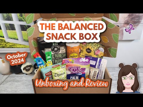 October 2024 BALANCED SNACK BOX!  Healthy Snacks Delivered To Your Door! Coupon Code!