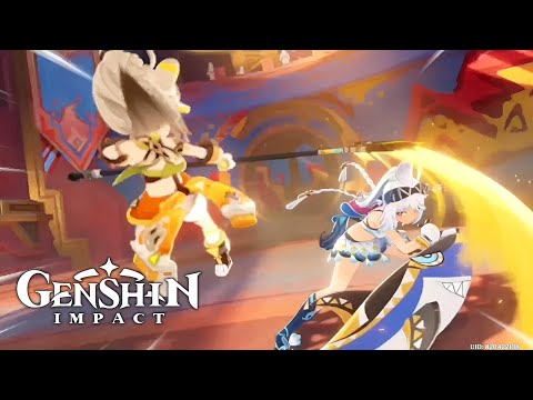 Mualani vs Kachina (Full Fight) Animation Cutscene 5.0 Genshin Impact