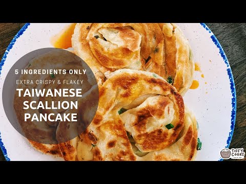 How to make EXTRA CRISPY Scallion Pancake (5 Ingredients ONLY)