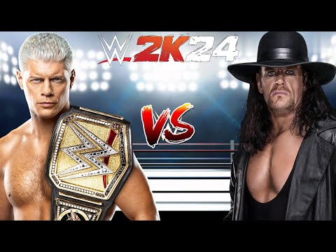 WWE 2K24 CODY RHODES VS. THE UNDERTAKER WRESTLEMANIA CASKET MATCH!