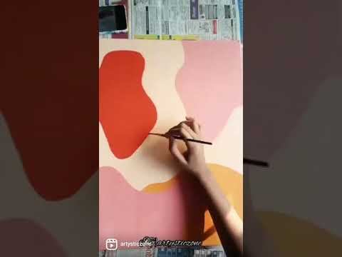 Easy Abstract art|For Beginners|Botanical art