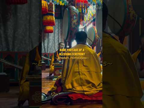 Rare footage of a blessing ceremony in Bhutan. A unique moment captured in camera. #bts #shorts